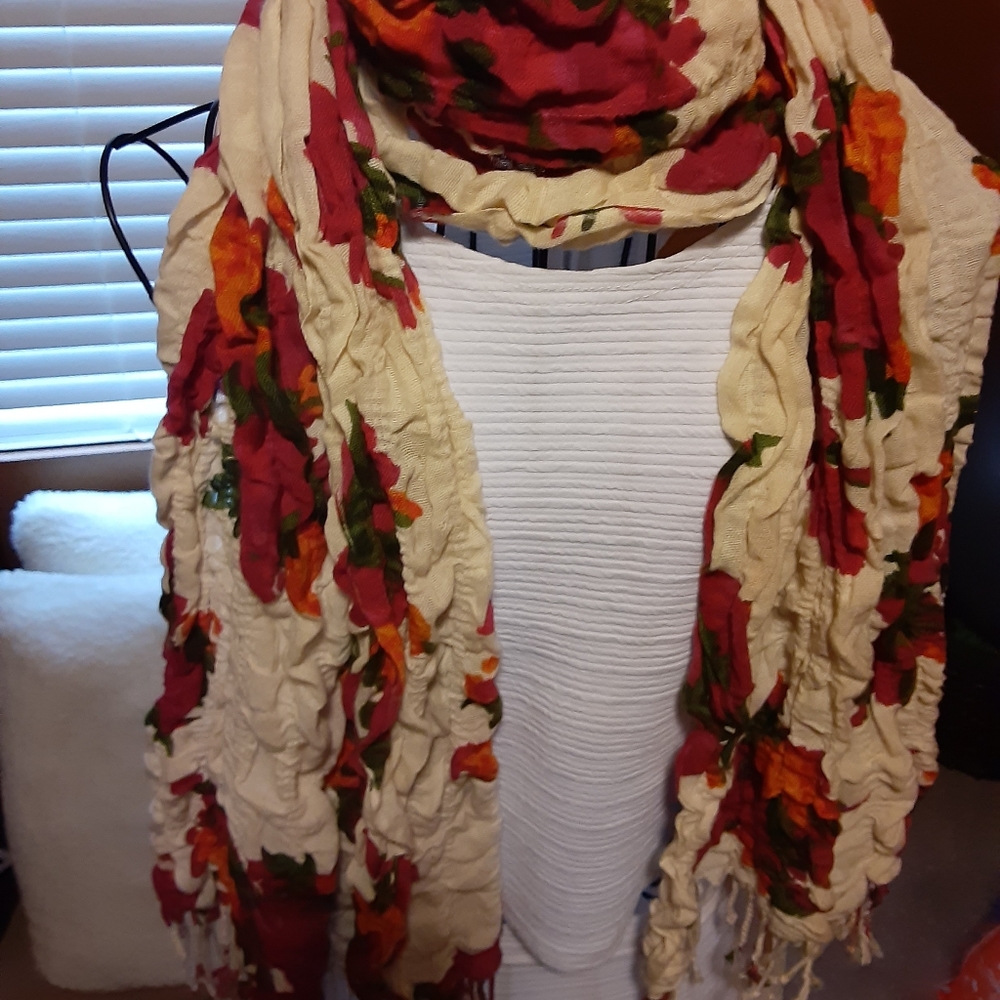 Floral ruched Scarf